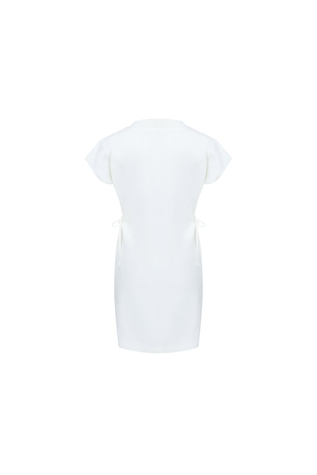 TIE-DETAIL MINI DRESS
