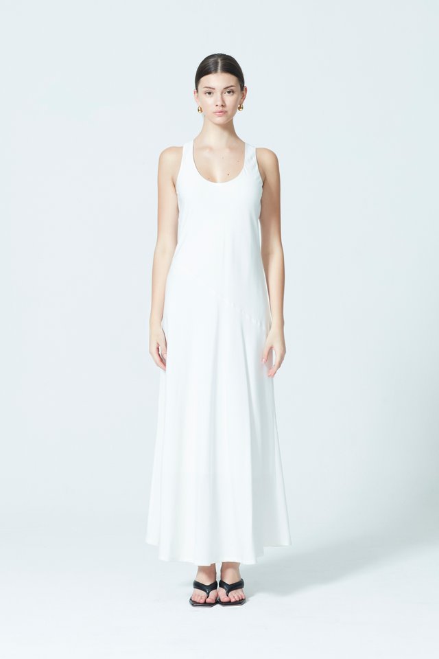 SCOOP NECK BIAS DRESS