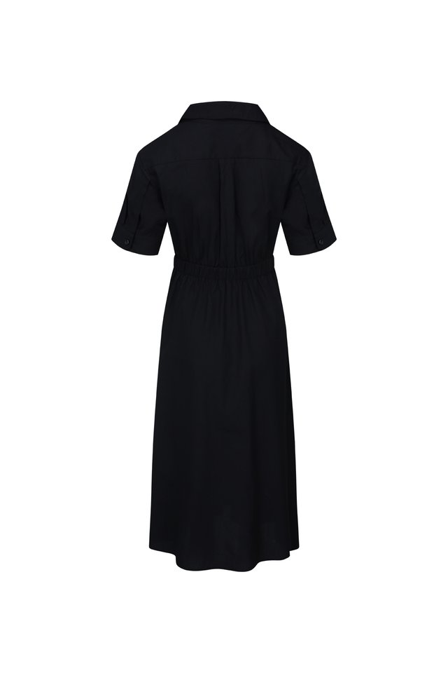 OPEN COLLAR SHIRT DRESS