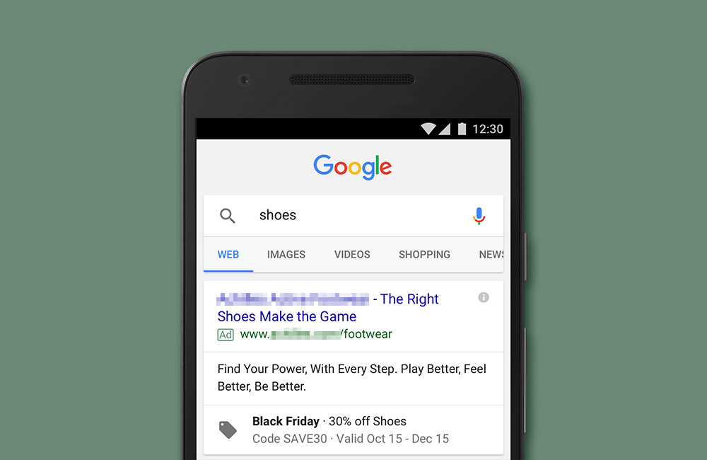 mobile marketing (click-to-download ad extension) , mobile marketing examples (download)