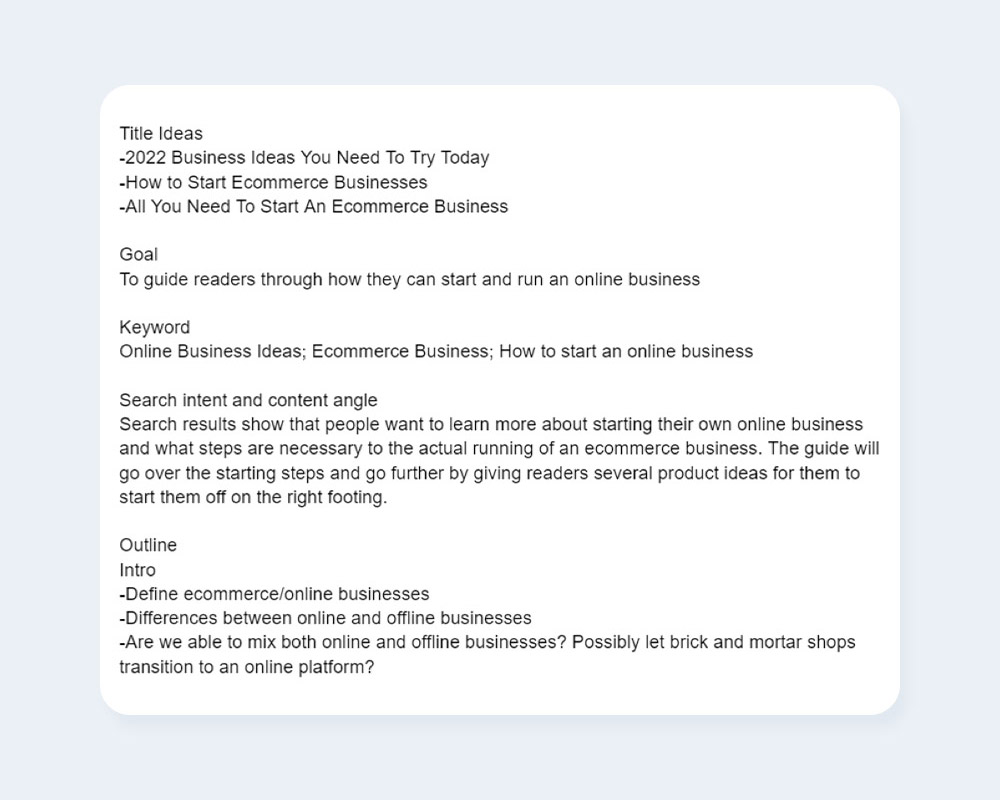 seo service singapore (content outline)