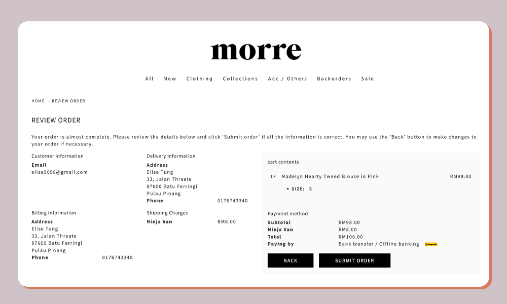 singapore sales ( unexpected extra charges) , sales singapore (security trust)